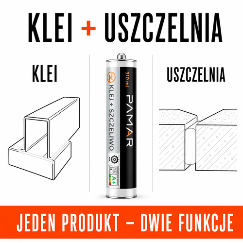 PAMAR KLEJ + SZCZELIWO PU50 CZARNY 300ml 4