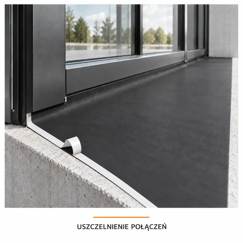 Zastosowanie fartucha EPDM 450 mm z paskiem butylu do uszczelniania połączeń