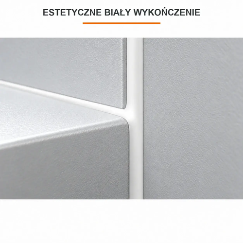 Zbliżenie estetycznie wygładzonej białej spoiny PAMAR PU50