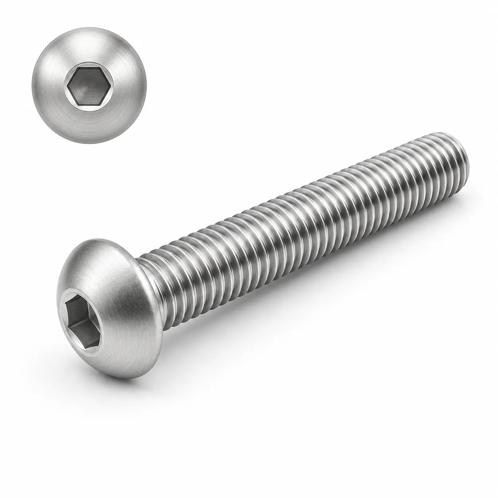 ŚRUBA IMBUSOWA Z ŁBEM SOCZEWKOWYM ISO 7380-1 M3X10 KLASA 10.9 OCYNK GALWANICZNY 1